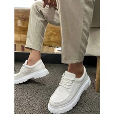 Nuvira KB-X6 Kuback Beyaz Cilt Günlük Erkek Ayakkabı