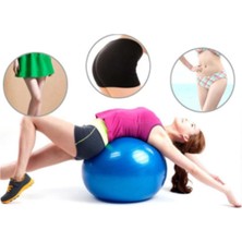 TeknoClass Plates Topu 65 cm Fitilli Pilates Topu Denge Yoga Spor Egzersiz Top Jimnastik Fitness + Pompa Hediye