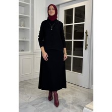 Rabia Şamlı Kumsal Triko Takım Siyah