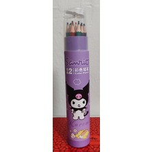 Ada Çanta Kırtasiye Sanrio Karakterleri Kuromi Hello Kitty 12 Li Kuru Boya Seti