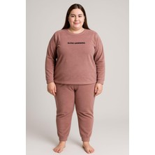 Pemilo Kadın 13212 Büyük Beden Kadife Pijama Takımı