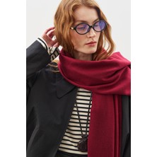 Manuka Kaşmir Dokulu Şal Bordo