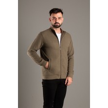 Zeki Özer Erkek Haki Dokulu Hırka