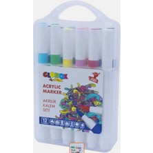 Ada Çanta Kırtasiye 12 Li Akrilik Kalem Seti 12 Renk