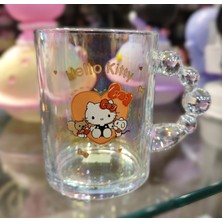 Ada Çanta Kırtasiye Hello Kitty Figürlü Cam Kupa Bardak CM120