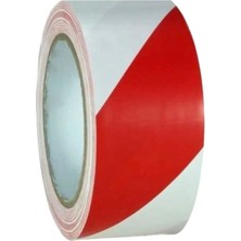 Evimdeyokyok Yer Işaretleme Bandı Kırmızı-Beyaz 5CMX30M Kırmızı Beyaz Zemin Bandı Ikaz 50MM