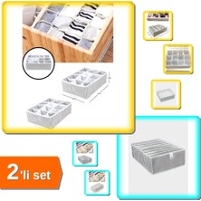 Hereveoyuncak Pratik 12 Bölmeli Çekmece Düzenleyici + Akordiyon 8 Gözlü Organizer 2li Set E7F8G9