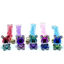 Taşlı Ayıcık Silikon Anahtarlık ALK1702