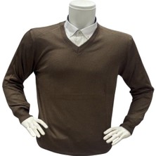 Gömlek Galerisi GG25RK REGG25GULAR Fit Düz V Yaka Yünlü Triko Kazak