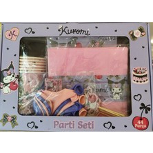 Ada Çanta Kırtasiye Kuromi Figürlü 44 Parça Doğum Günü Parti Paketi