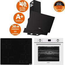 Ferre ve Afm Tech Markalı / Mılan Sessiz Elektrik Vitro. Ankastre Set (D063-SA + V6-04 + FM7701 )