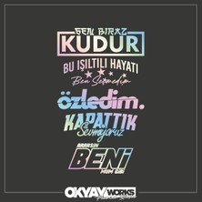 Hologram Arka Cam Sticker Paket 20