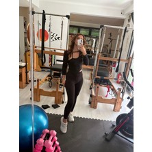 Tuba Toptaş Yüksek Bel İnce Kumaş Tayt