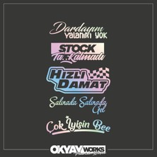 Okyay Works Hologram Arka Cam Sticker Paket 09 - Araba-Motosiklet Etiket Sticker