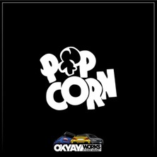 Okyay Works Popcorn Sticker - Beyaz - Araba-Motosiklet Etiket Sticker