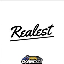 Okyay Works Realest Sticker - Siyah - Araba-Motosiklet Etiket Sticker