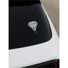 Okyay Works Elmas Sticker - Beyaz - Araba-Motosiklet Etiket Sticker