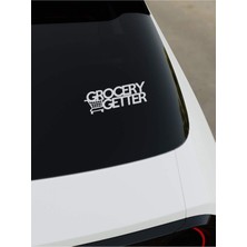 Okyay Works Grocery Getter Sticker - Kırmızı - Araba-Motosiklet Etiket Sticker