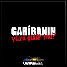Garibanın Yüzü Gülürmü Sticker - Beyaz