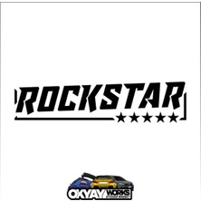 Okyay Works Rockstar Sticker - Siyah - Araba-Motosiklet Etiket Sticker