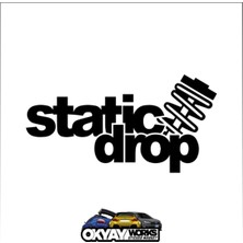 Okyay Works Static Drop Sticker - Siyah - Araba-Motosiklet Etiket Sticker