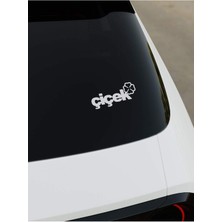 Okyay Works Çiçek Sticker - Kırmızı - Araba-Motosiklet Etiket Sticker