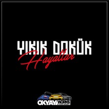 Okyay Works Yıkık Dökük Hayatlar - Beyaz - Araba-Motosiklet Etiket Sticker