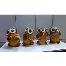 Müzisyen Baykuşlar Biblo 4'lü Set