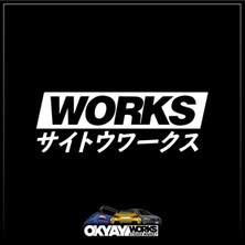 Okyay Works Works Sticker - Beyaz - Araba-Motosiklet Etiket Sticker