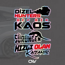 Okyay Works Hologram Sticker Paket - Araba-Motosiklet Etiket Sticker