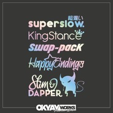Okyay Works Hologram Arka Cam Sticker Paket 16 - Araba-Motosiklet Etiket Sticker