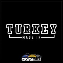 Okyay Works Made In Turkey Sticker - Beyaz - Araba-Motosiklet Etiket Sticker