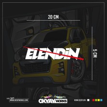 Okyay Works Elendin Sticker - Kırmızı - Araba-Motosiklet Etiket Sticker