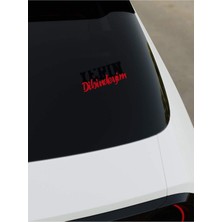 Okyay Works Yerin Dibindeyim Sticker - Siyah - Siyah - Araba-Motosiklet Etiket Sticker