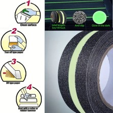 Evimdeyokyok Fosforlu Kaydırmaz Bant 50MM x 5mt Yeşil Fosforlu Merdiven Bandı 50MM Fotolümenli