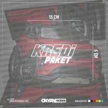 Okyay Works Kredi Paket Sticker - Siyah - Araba-Motosiklet Etiket Sticker