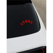Okyay Works Turks Sticker - Kırmızı - Kırmızı - Araba-Motosiklet Etiket Sticker