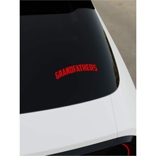 Okyay Works Grand Fathers Sticker - Kırmızı - Kırmızı - Araba-Motosiklet Etiket Sticker