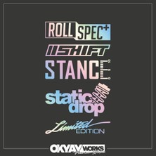 Okyay Works Hologram Arka Cam Sticker Paket 02 - Araba-Motosiklet Etiket Sticker