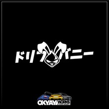 Rabbit Jdm Sticker - Beyaz