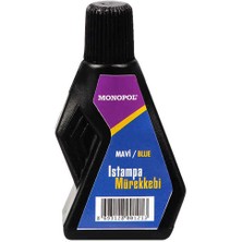Kitabevimden Monopol Istampa Mürekkebi 30 ml Mavi (12 Adet)