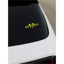 Okyay Works Rabbit Japan Sticker - Sarı - Sarı - Araba-Motosiklet Etiket Sticker