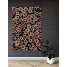 Teona Ahşap Pembe Çiçekler Yağlı Boya Görünümlü Ahşap Dekoratif Tablo Dikdörtgen Tablo