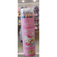 Ada Çanta Kırtasiye Sanrio Karakterleri  Kuromi Hello Kitty 36 Lı Kuru Boya Seti