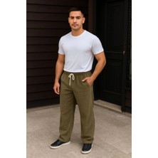 Jardin Allure Erkek Fitilli Kadife Cepli Buggy Pantolon Oversize Rahat Kalıp - Haki
