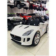 Jaguar 12V Akülü Araba Beyaz Renk Tek Kişilik 0-6 Yaş İçin Güçlü Eğlence Aracı