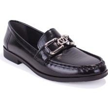 Dagoster DZA07-6826186 Siyah Rugan Günlük Loafer  Kadın Ayakkabı