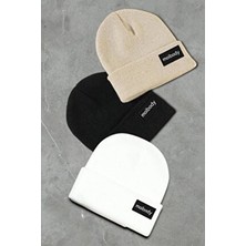 Moibody %100 Akrilik 3’lü Premium Basic Bere Siyah Bej Beyaz