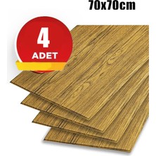 BienHome 4 Adet, 70X70CM 0,50M² 3D Dekoratif Ahşap Lambri Görünüm Kendinden Yapışkanlı Duvar Kağıdı Kaplama Panel Köpük -AD01