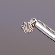 Aida Jewelss Yüksek Kalite G23 Titanium Shell  Deniz Kapuğu Titanyum 7x1.2mm Labret Piercing
